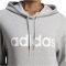 adidas Essentials Linear kapucnis szürke női pulóver