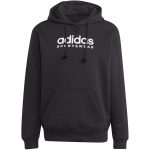 adidas All SZN Graphic pamut kapucnis fekete férfi pulóver