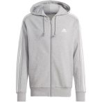   adidas Essentials 3 csíkos kapucnis szürke férfi cipzáras szabadidő felső