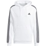 adidas Essentials 3 csíkos kapucnis fehér férfi pulóver