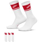 Nike Everyday Elevated Crew fehér/piros zokni 3 pár