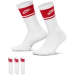 Nike Everyday Elevated Crew fehér/piros zokni 3 pár