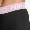 Nike Pro közepesderekú fekete/rózsaszín női feszes rövidnadrág