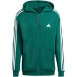   adidas Essentials 3 csíkos kapucnis sötétzöld férfi szabadidő felső