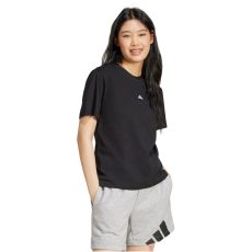 adidas Essentials Small Logo pamut fekete női póló