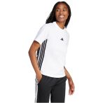 adidas Essentials 3 csíkos pamut fehér női póló