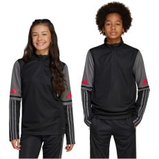 adidas Squadra 25 1/4 cipzáras fekete gyerek pulóver
