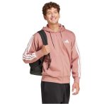 adidas Essentials 3 csíkos kapucnis férfi cipzáros felső