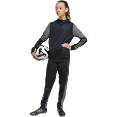 adidas Squadra 25 kapucnis fekete/szürke gyerek cipzáros felső