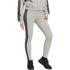 adidas Essentials 3 csíkos pamut szürke női feszes nadrág
