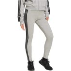    adidas Essentials 3 csíkos pamut szürke/fekete női feszes nadrág