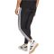 adidas Essentials 3 csíkos pamut fekete női feszes nadrág