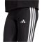 adidas Essentials 3 csíkos pamut fekete női feszes nadrág