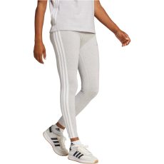adidas Essentials 3 csíkos pamut szürke női feszes nadrág