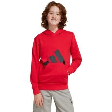 adidas Essentials kapucnis piros gyerek pulóver