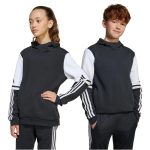 adidas Squadra 25 pamut kapucnis fekete gyerek pulóver