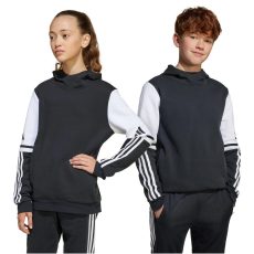 adidas Squadra 25 pamut kapucnis fekete gyerek pulóver