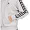 adidas Essentials 3 csíkos francia frottír kapucnis szürke férfi cipzáros felső