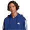 adidas Essentials 3 csíkos francia frottír kapucnis sötétkék férfi cipzáros felső