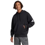   adidas Essentials 3-Stripes Logo French Terry kapucnis fekete férfi pulóver