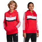  adidas Seasonal Essentials Tiberio 3-Stripes kapucnis piros gyerek pulóver