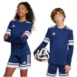 adidas Squadra 25 hosszú ujjú sötétkék gyerek mez