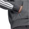 adidas Essentials 3 csíkos kapucnis sötétszürke férfi cipzáros felső