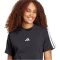 adidas Essentials 3-Stripes pamut fekete női póló