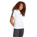 adidas Essentials 3-Stripes pamut fehér női póló