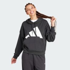 adidas Essentials Big Logo francia frottír kapucnis fekete női pulóver