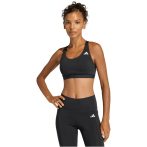   adidas Optime Essentials közepes tartású fekete női sportmelltartó