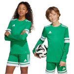 adidas Squadra 25 hosszú ujjú zöld gyerek mez