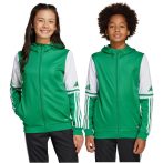 adidas Squadra 25 kapucnis zöld gyerek cipzáros felső