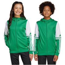 adidas Squadra 25 kapucnis zöld gyerek cipzáros felső