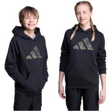 adidas Camo Graphic kapucnis fekete gyerek pulóver