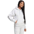   adidas Essentials 3-Stripes pamut kapucnis világosszürke női pulóver