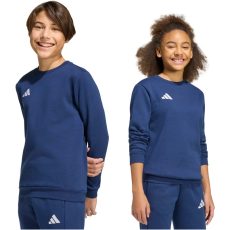  adidas Entrada 26 pamut sötétkék gyerek pulóver