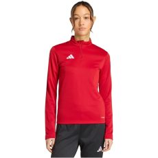adidas Entrada 26 rövid cipzáras piros női hosszú ujjú póló