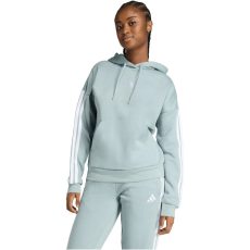 adidas Essentials 3-Stripes pamut kapucnis női pulóver