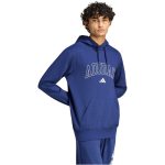   adidas Collegiate Script Graphic kapucnis kék férfi pulóver