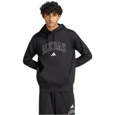 adidas Collegiate Script Graphic kapucnis fekete férfi pulóver