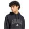 adidas Collegiate Script Graphic kapucnis fekete férfi pulóver