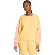 adidas Essentials 3-Stripes French Terry sárga női pulóver