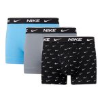    Nike Trunk 3 világoskék/fekete férfi boxer alsónadrág 3 darab