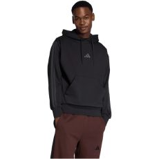 adidas Essentials 3-Stripes kapucnis fekete férfi pulóver