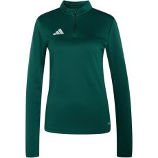 adidas Entrada 26 rövid cipzáras sötétzöld női hosszú ujjú póló