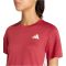 adidas Essentials 3-Stripes piros női edzőpóló