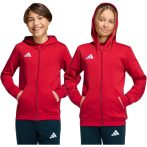   adidas Entrada 26 pamut kapucnis piros gyerek szabadidő felső