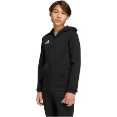 adidas Entrada 26 pamut kapucnis fekete gyerek szabadidő felső