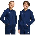   adidas Entrada 26 pamut kapucnis sötétkék gyerek szabadidő felső
